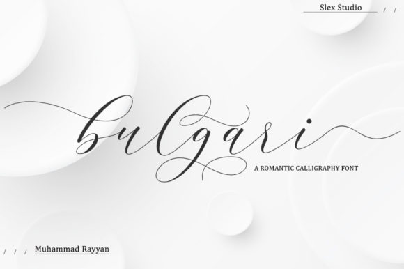 Bulgari: A Handwritten Font for Editorial Design