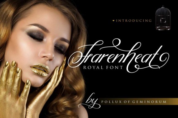 Farenheat: A Royal Script Font for Handmade Products