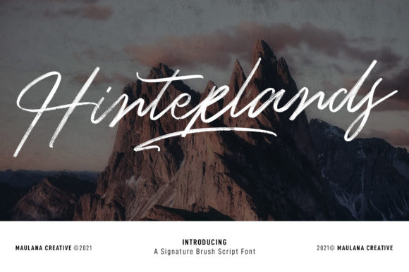 Hinterlands Signature: A Delicate Script Font for Handmade Products and Printables