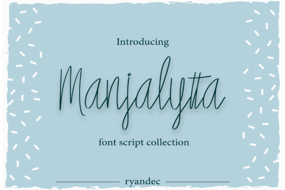 Manjalyta: A Script Font That Earns Its Place