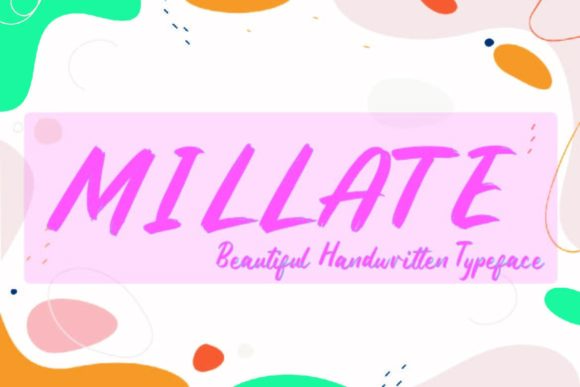 Millate: A Handwritten Font for Modern Editorial Design