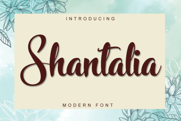 Shantalia: A Script Font for Editorial Design and Publishing