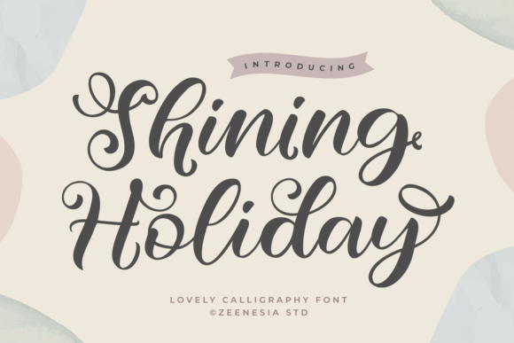 Shining Holiday: A Calligraphic Script Font for Branding Projects