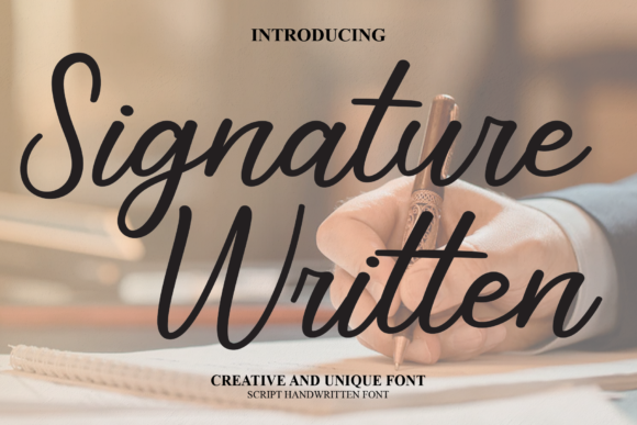 Signature Written: A Script Font for Editorial Design